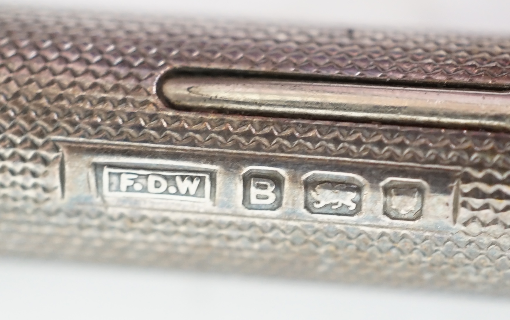 A Waterman silver hallmarked 'FDW' fountain pen